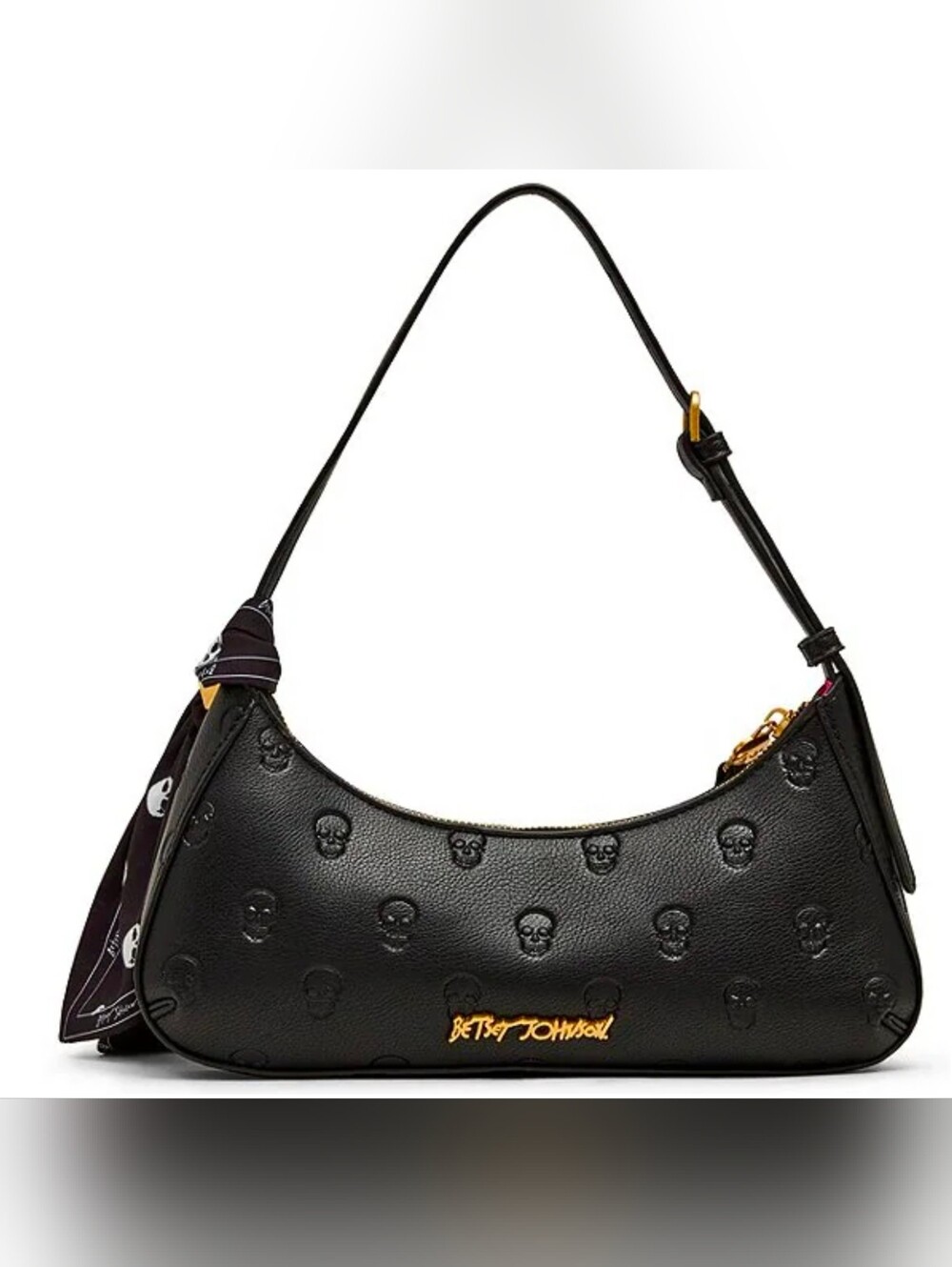 Betsey Johnson Get Ahead Black Small Shoulder Bag NWT - Picture 2 of 9
